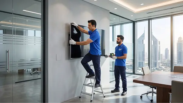 Commercial TV mounting in Dubai