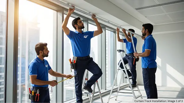 Curtain track installation in Dubai