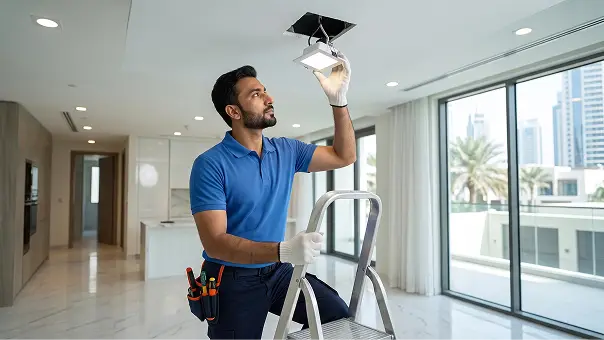 Downlight installation in Dubai