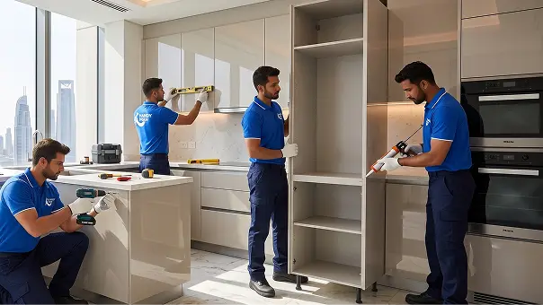 Kitchen cabinet installation and repair in Dubai