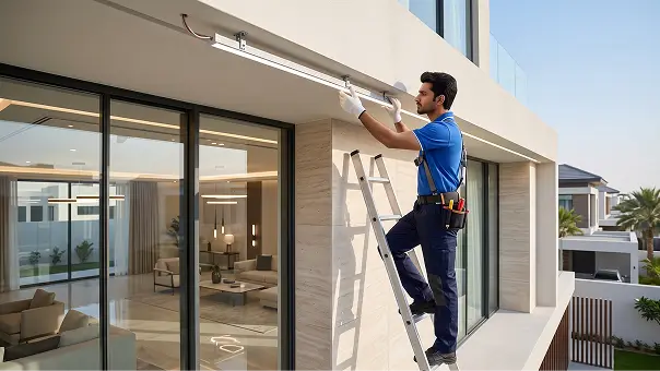 Outdoor light installation in Dubai